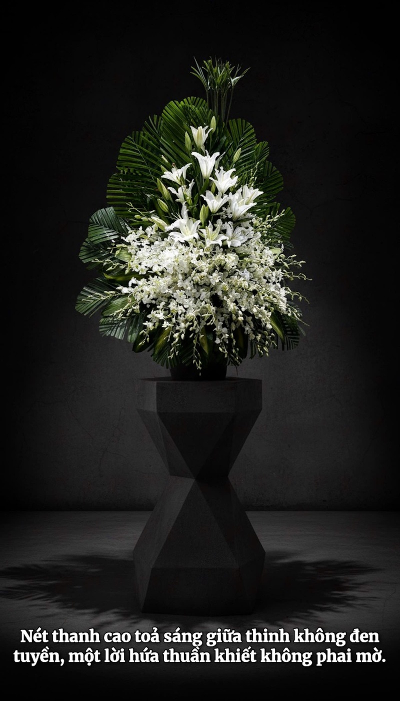 Kệ Hoa Tang Lễ Hoa Ly Trắng